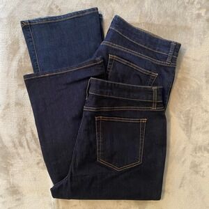 St Johns Bay Bootcut Jeans Lot/2 Sz 16 Blue Dark Wash Stretch Denim Mid Rise